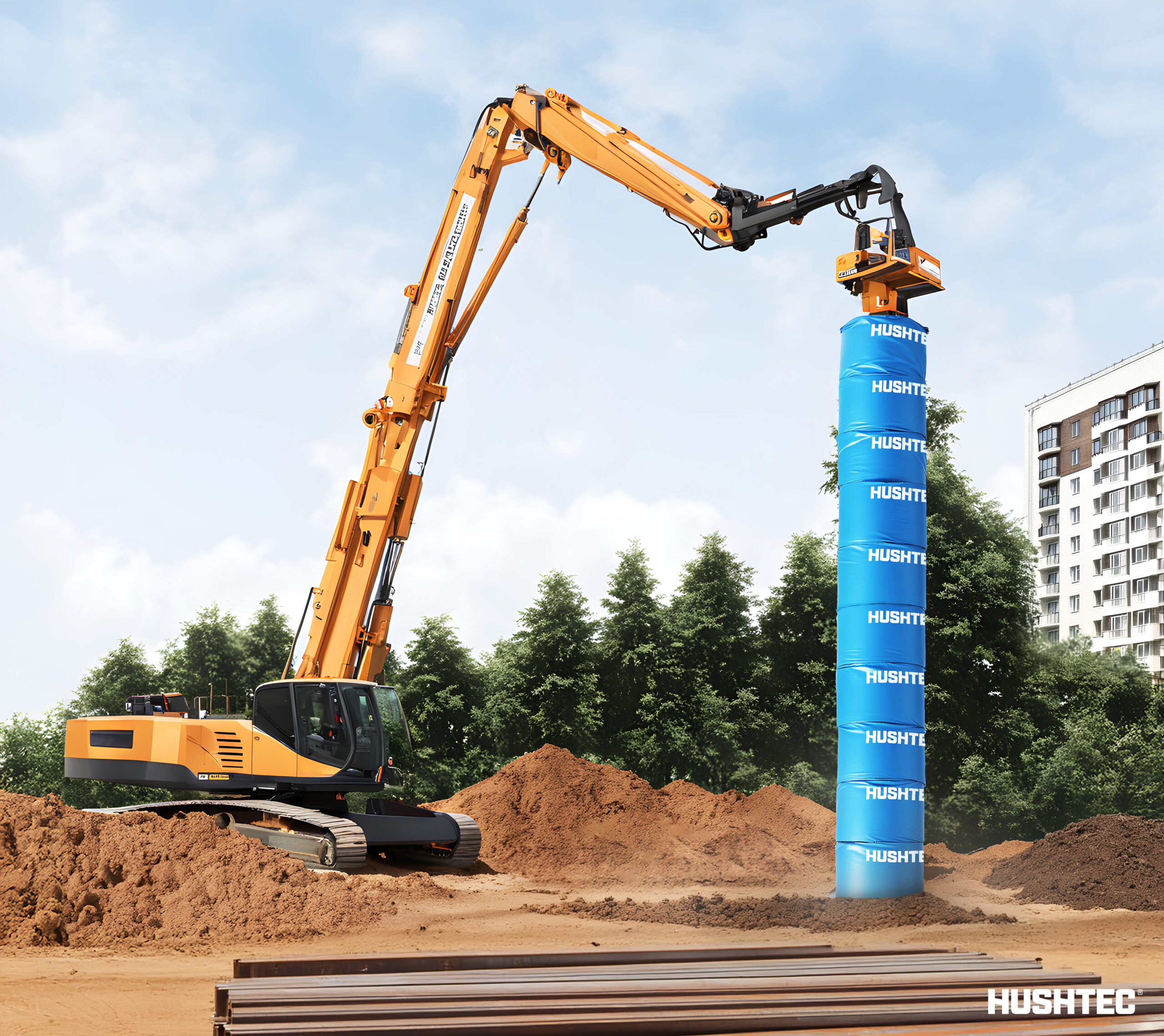 Hushtec Pile Driver Rig Attachment